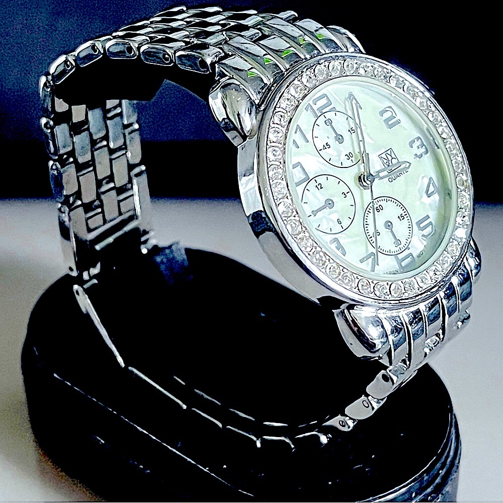 New York & CO NY&C Ladies Rhinestone Face Watch